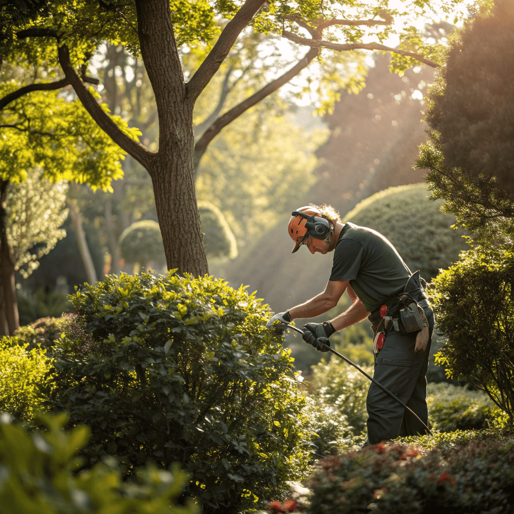 Beautifully trimmed tree
